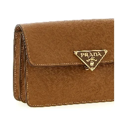 Beige Calfskin Crossbody Bag