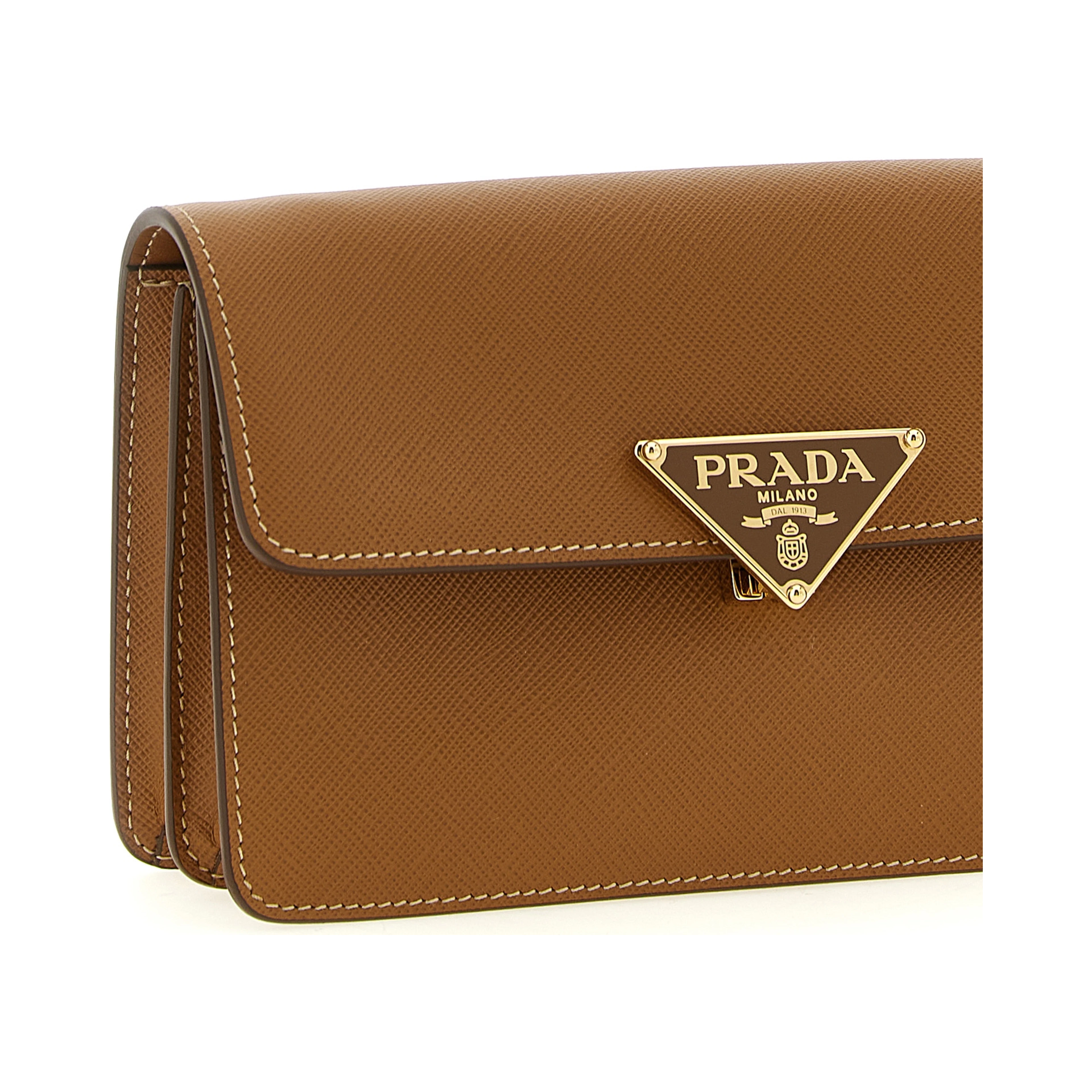 Beige Calfskin Crossbody Bag