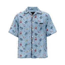 Blue Viscose Blouse