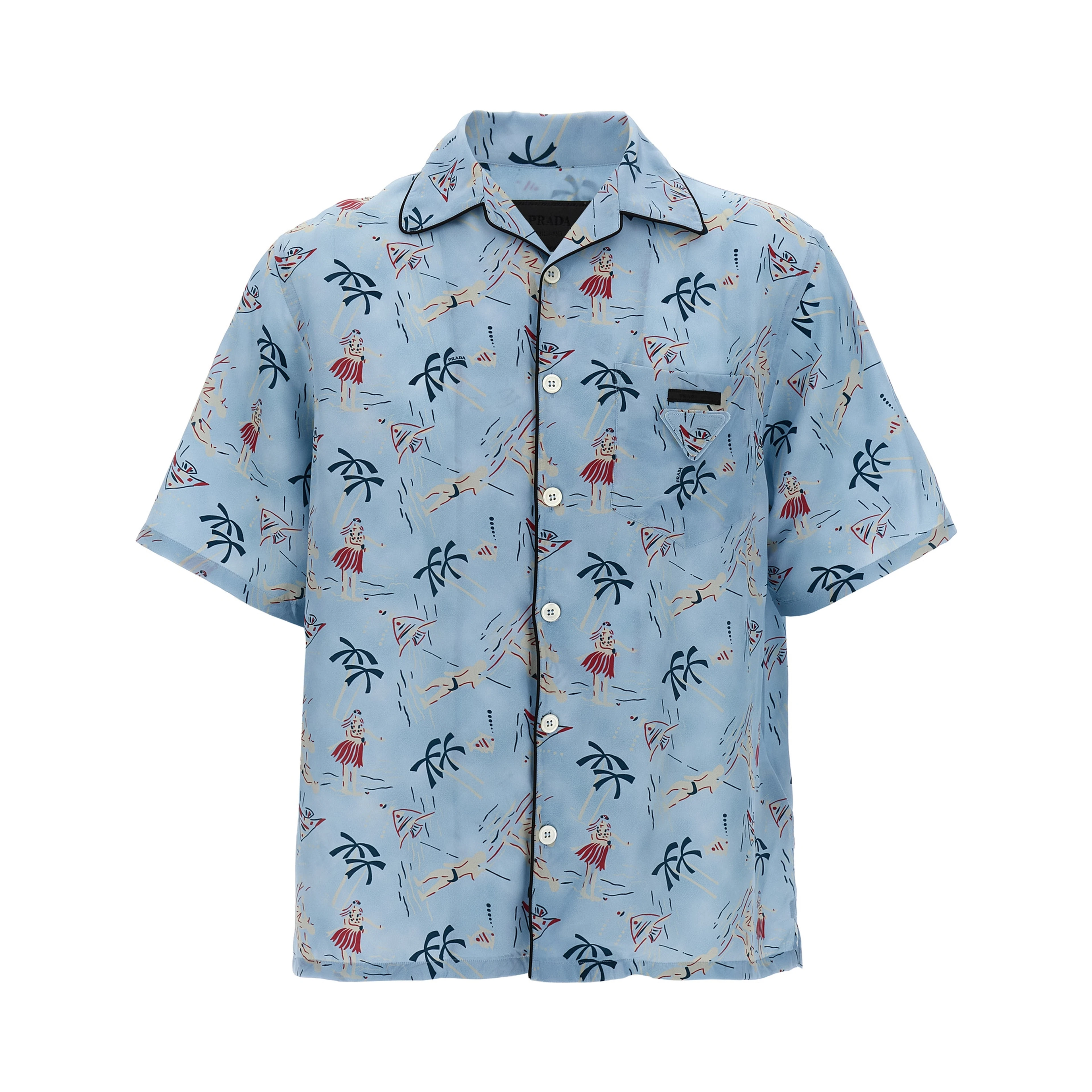 Blue Viscose Blouse