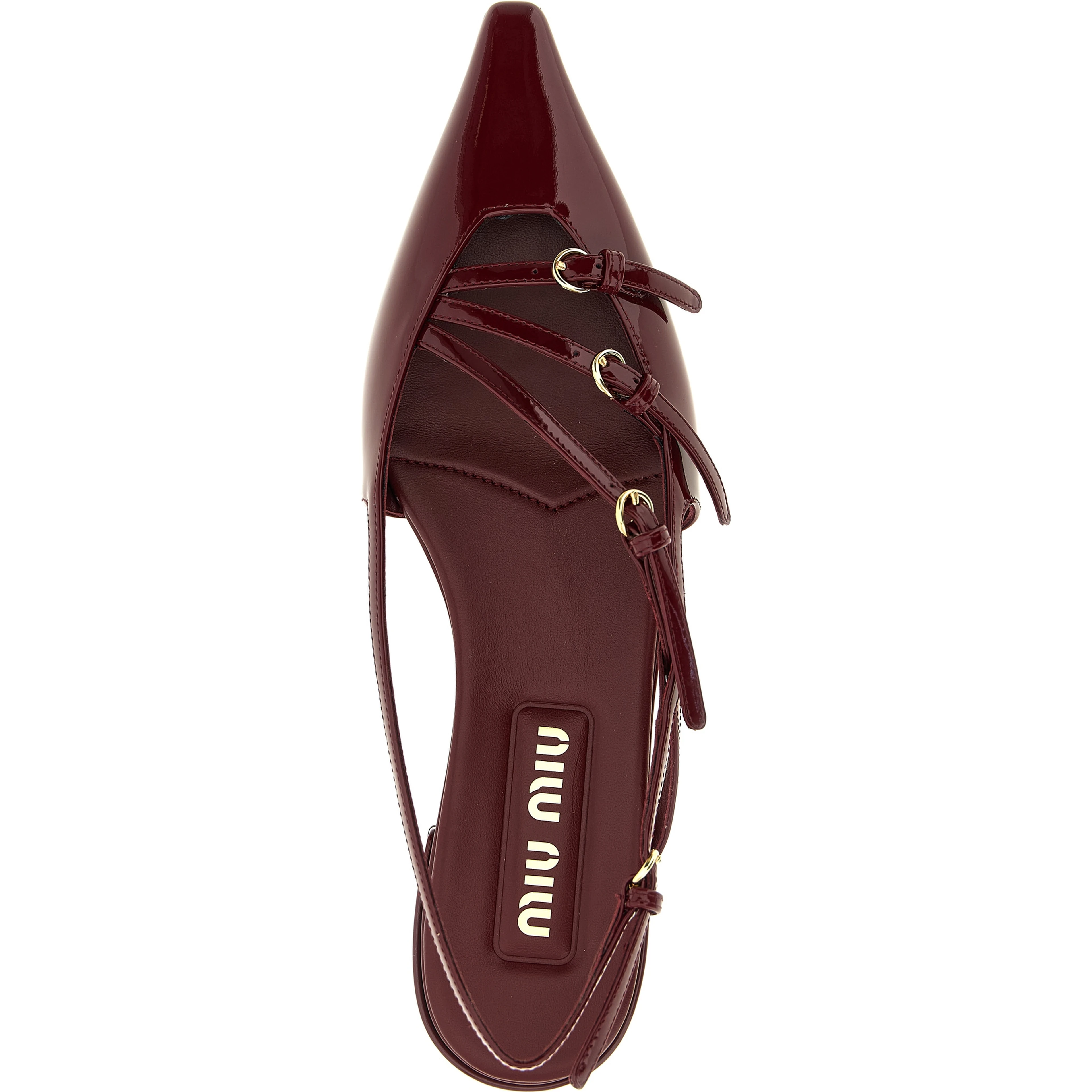 Bordeaux Calfskin Ballet Flats