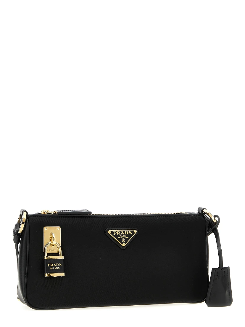 Black Polyamide Shoulder Bag