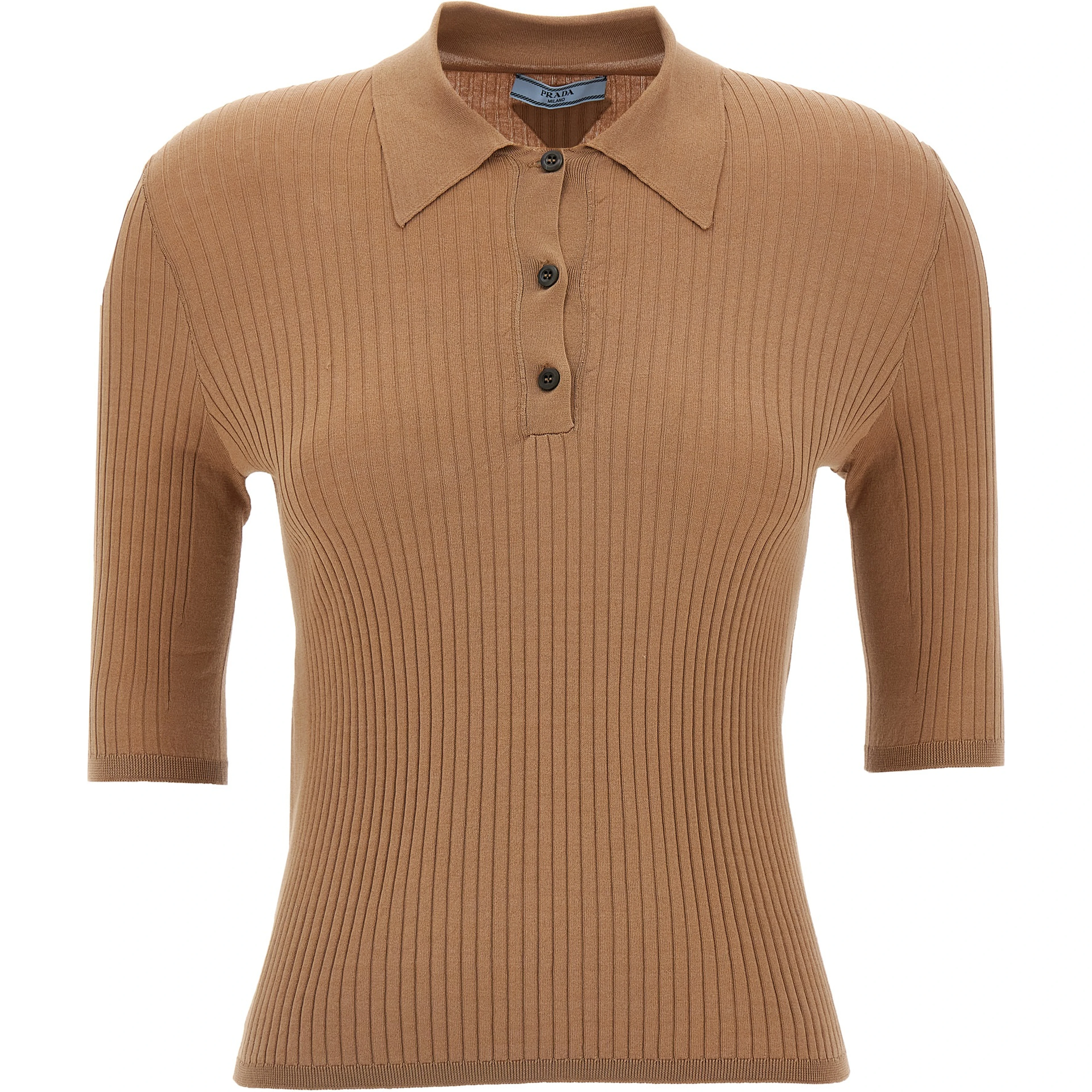 Beige Cotton Polo Shirt