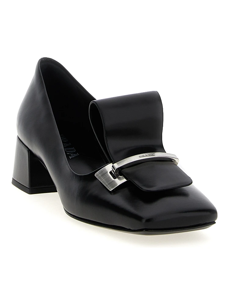 Black Calfskin Mid Heel Pumps alternative
