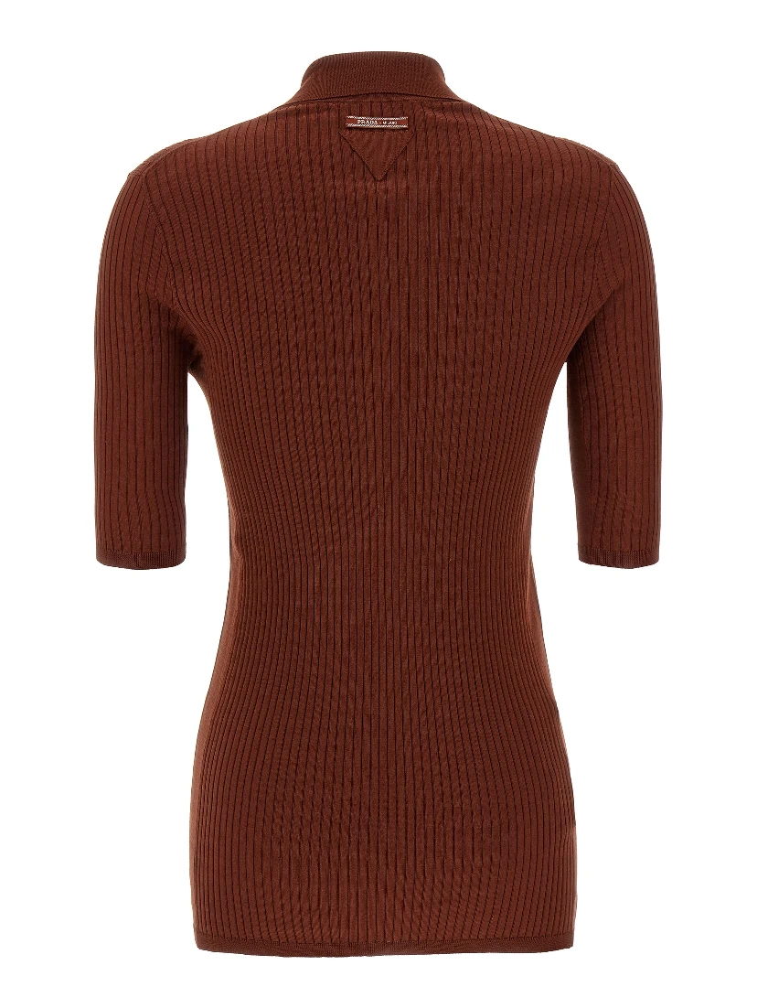 Brown Cotton Polo Shirt