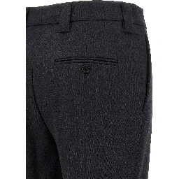 Gray Virgin Wool Dress Pants