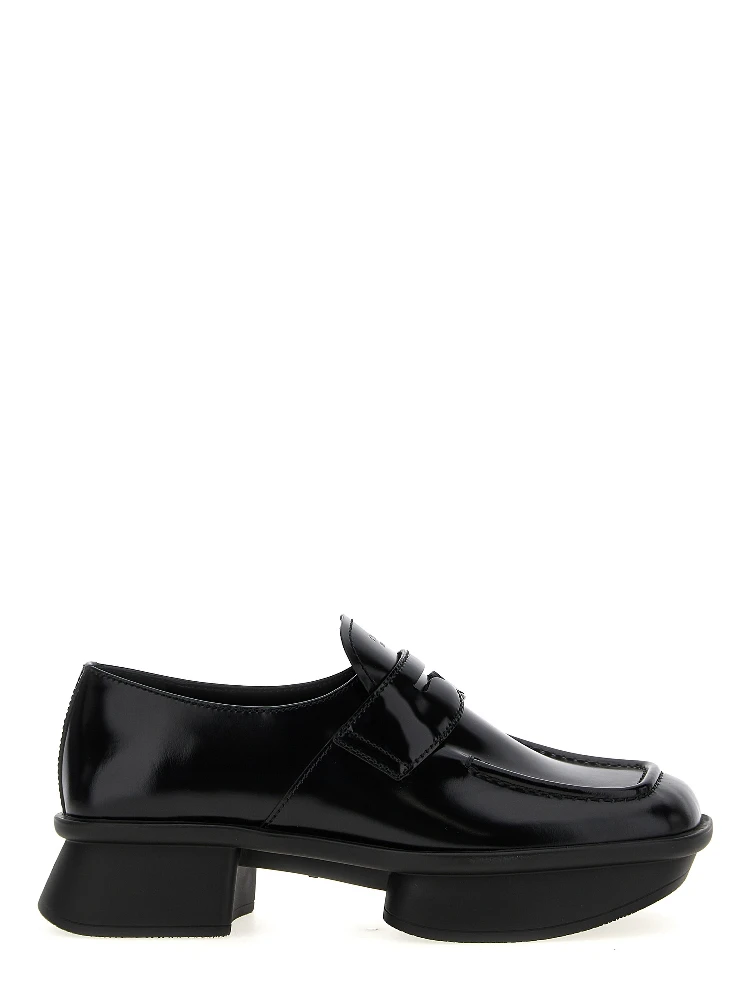 Black Calfskin Slip-On Loafers