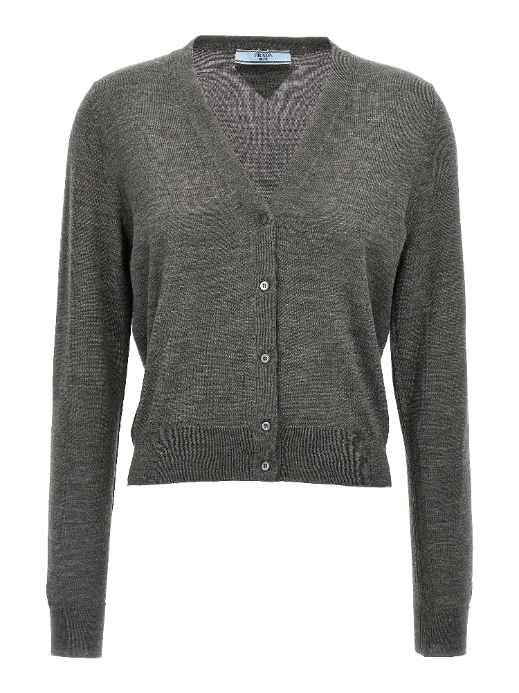 Gray Virgin Wool Cardigan