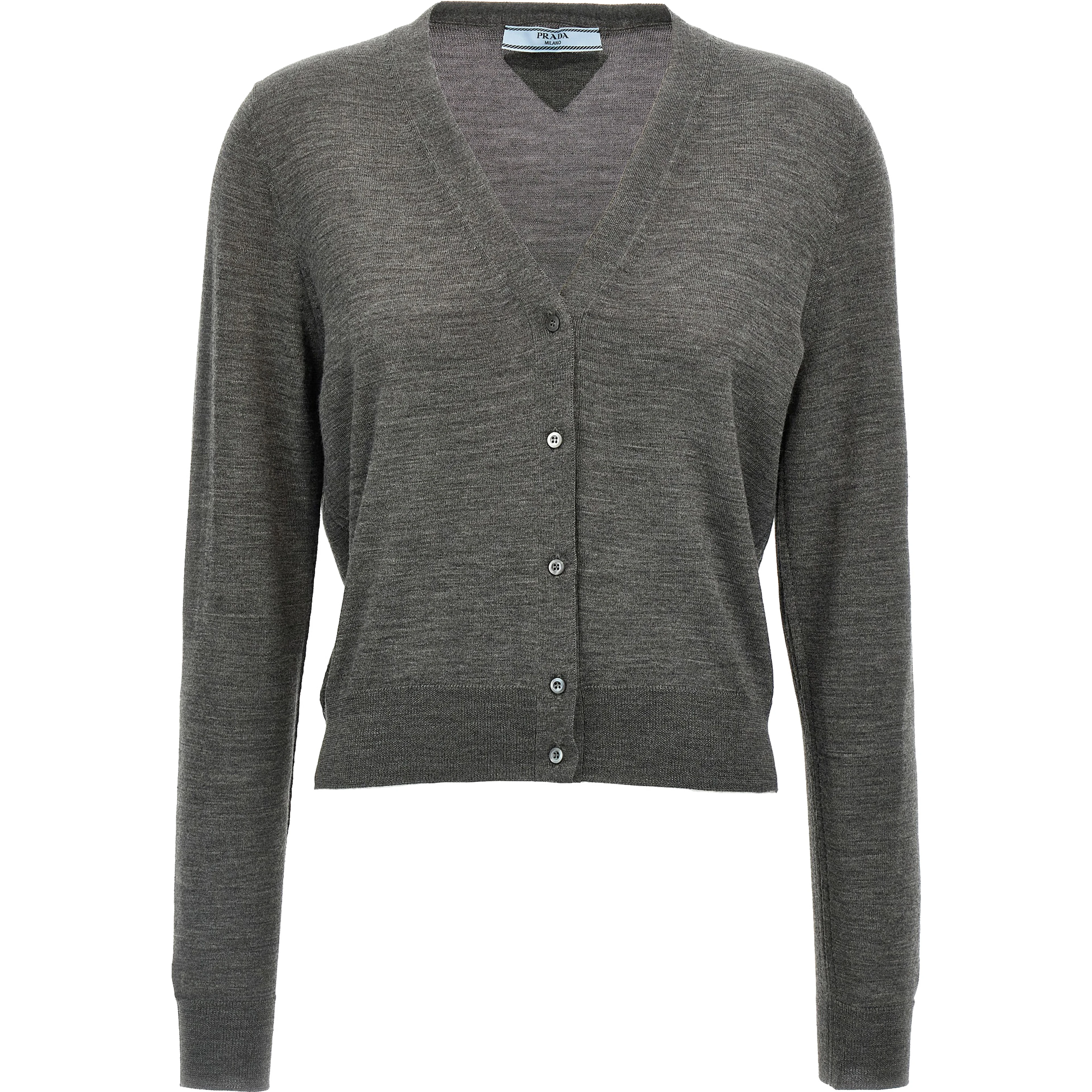 Gray Virgin Wool Cardigan