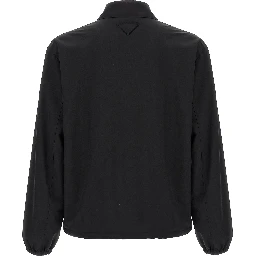 Black Virgin Wool Full-Length Jacket