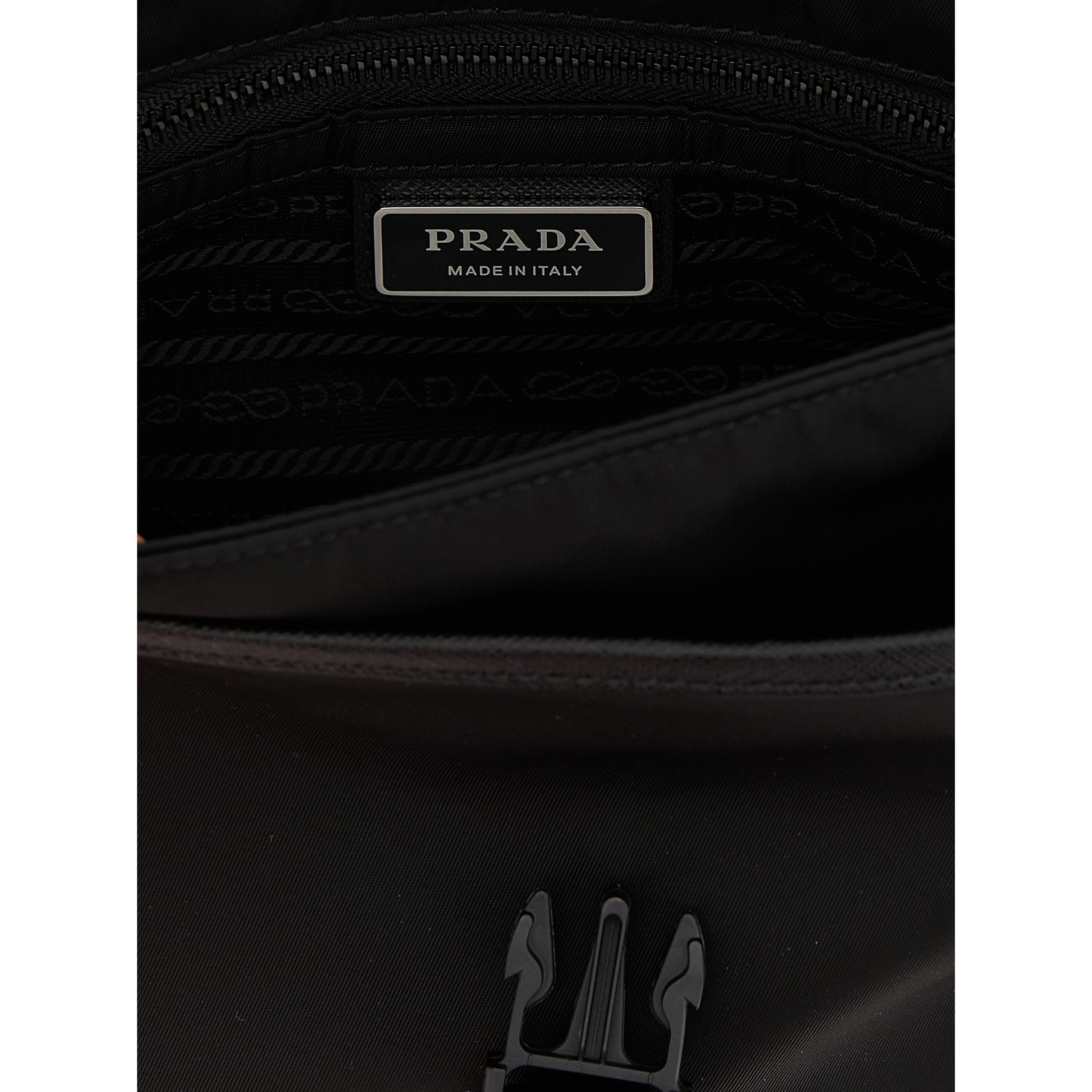 Black Recycled Polyamide Crossbody Bag