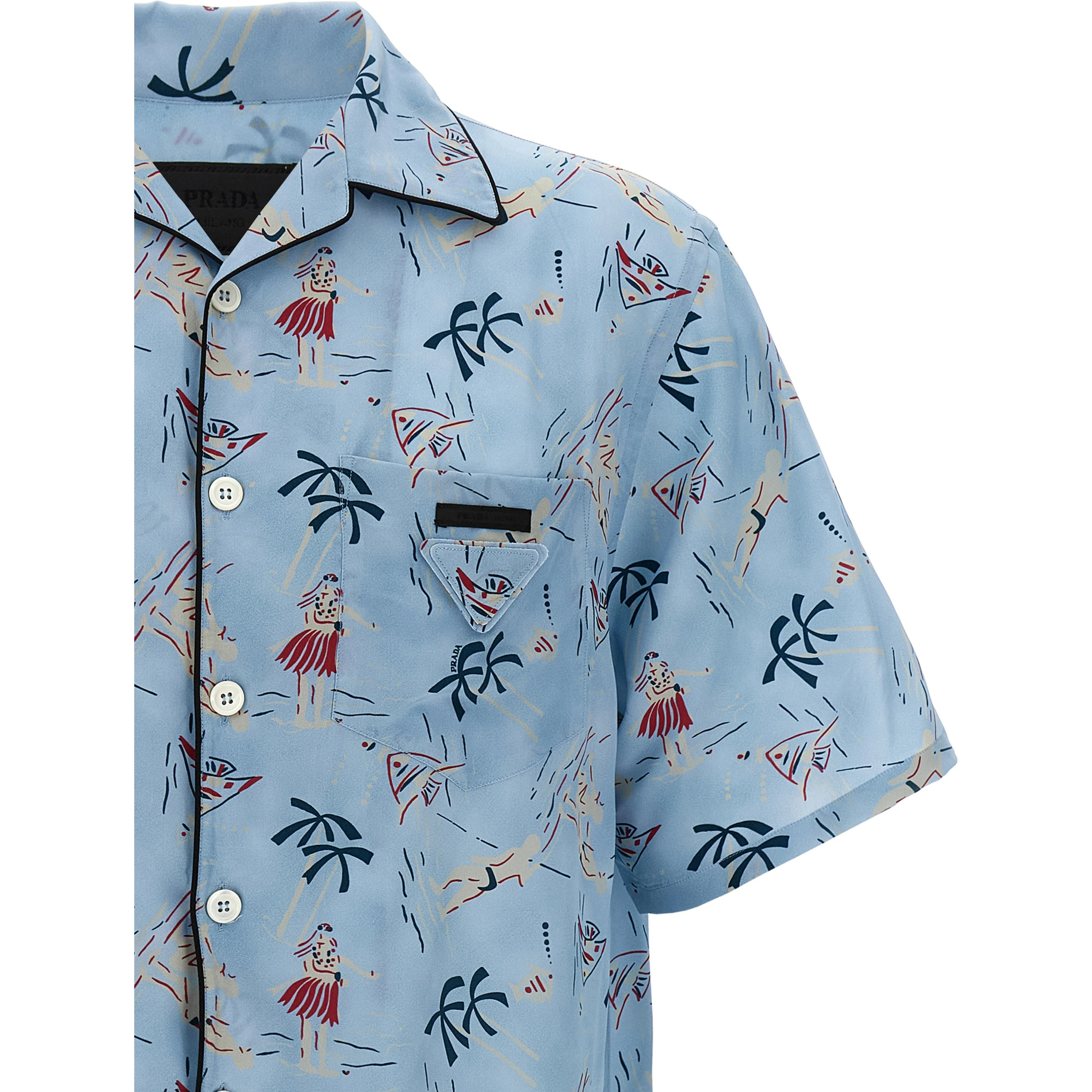 Blue Viscose Blouse