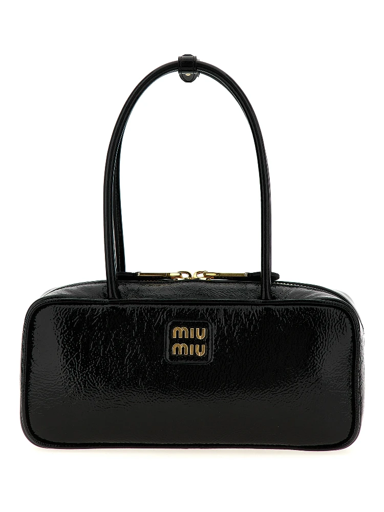 Black Lamb Leather Handbag