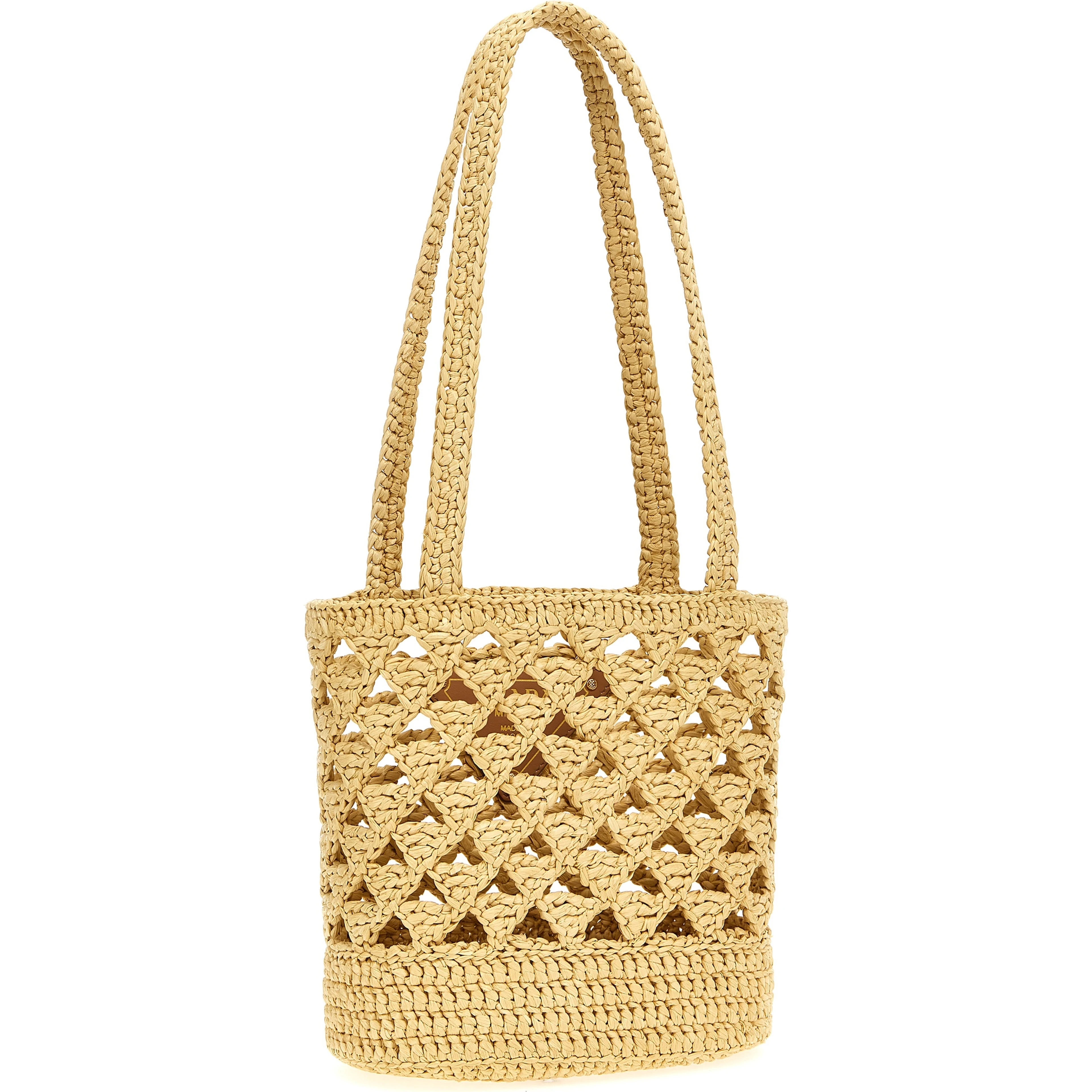 Beige Viscose Handbag