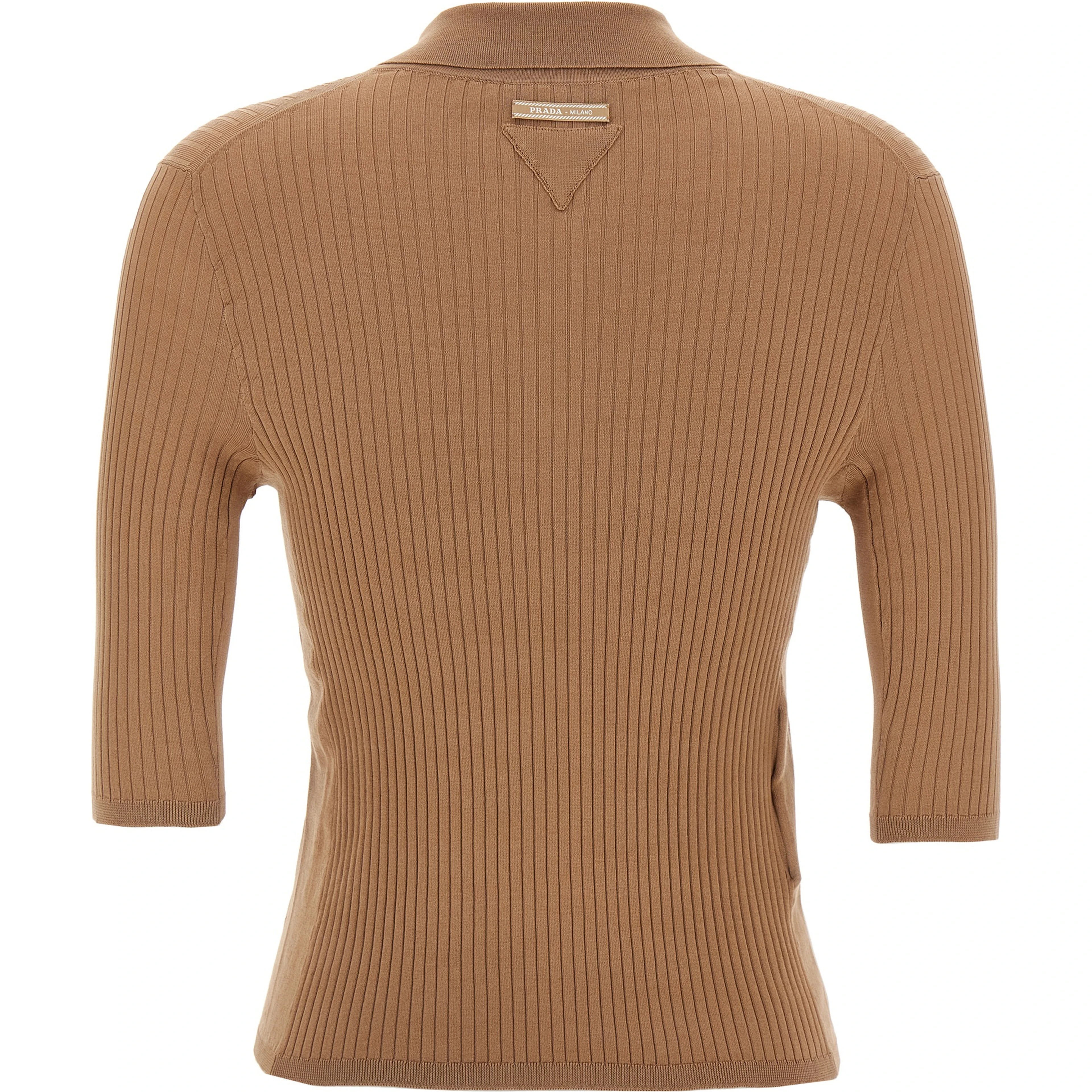 Beige Cotton Polo Shirt