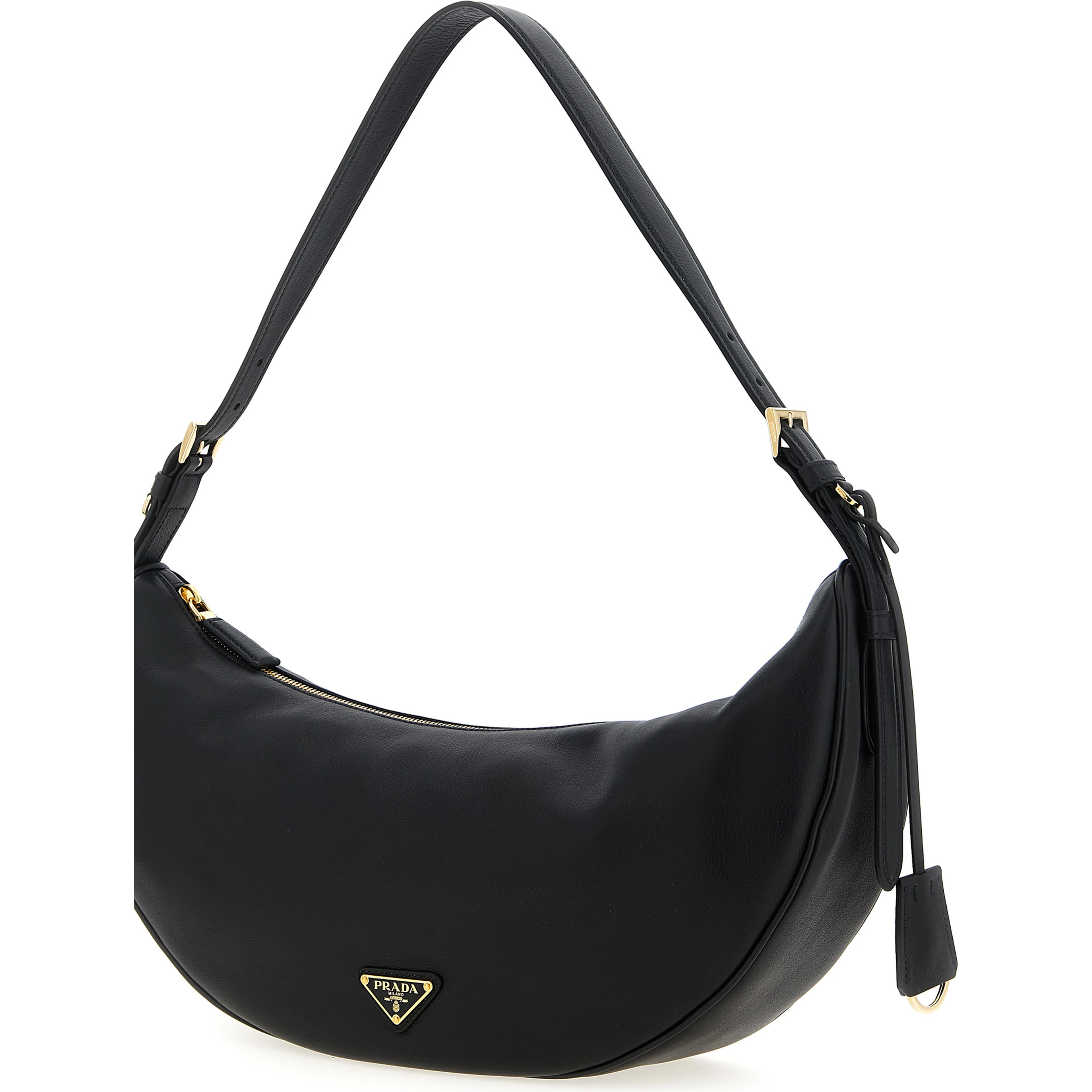 Black Calfskin Shoulder Bag
