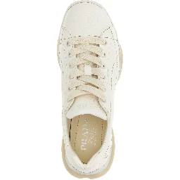White Lamb Leather Low Top Sneakers