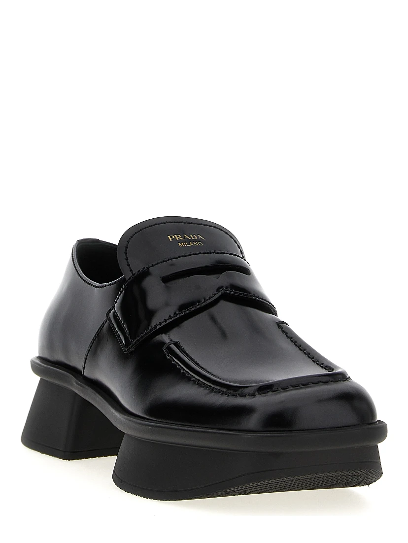 Black Calfskin Slip-On Loafers