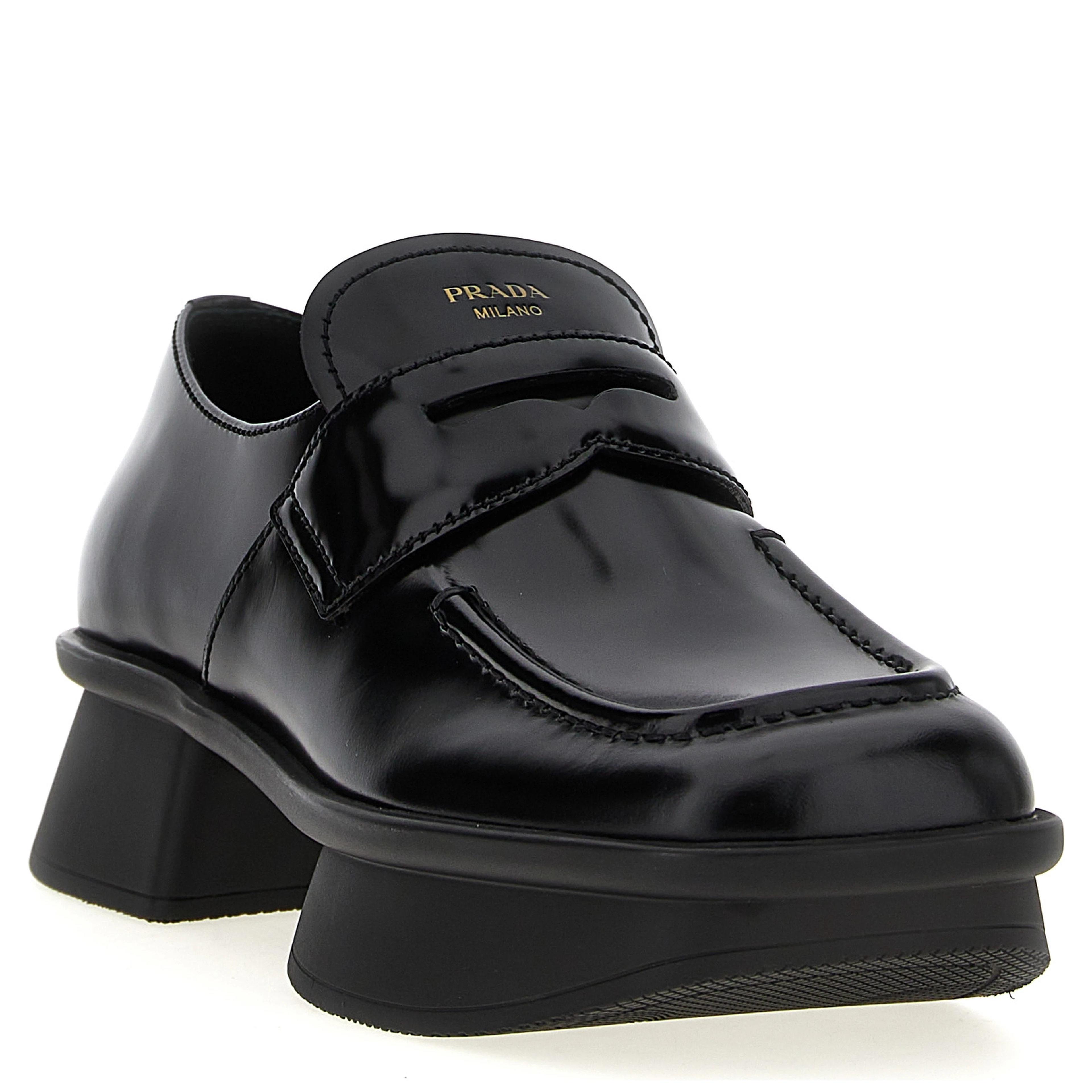 Black Calfskin Slip-On Loafers