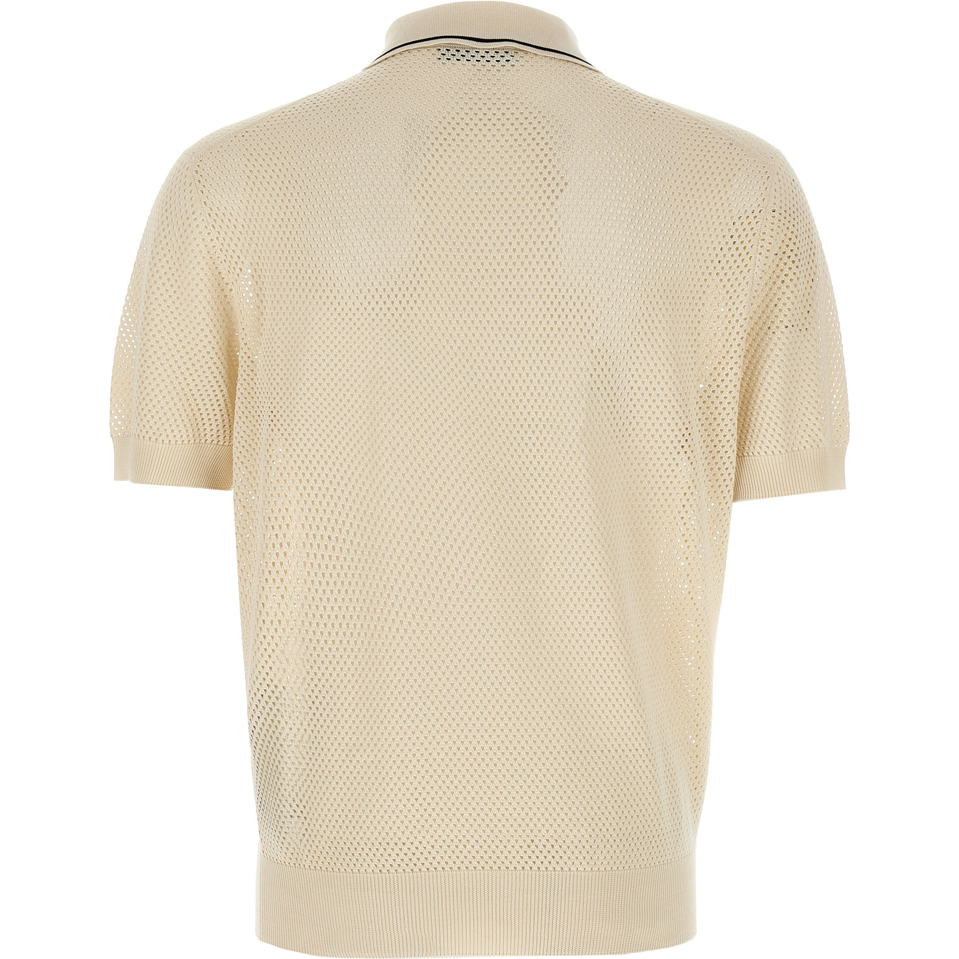 White Silk Polo Shirt