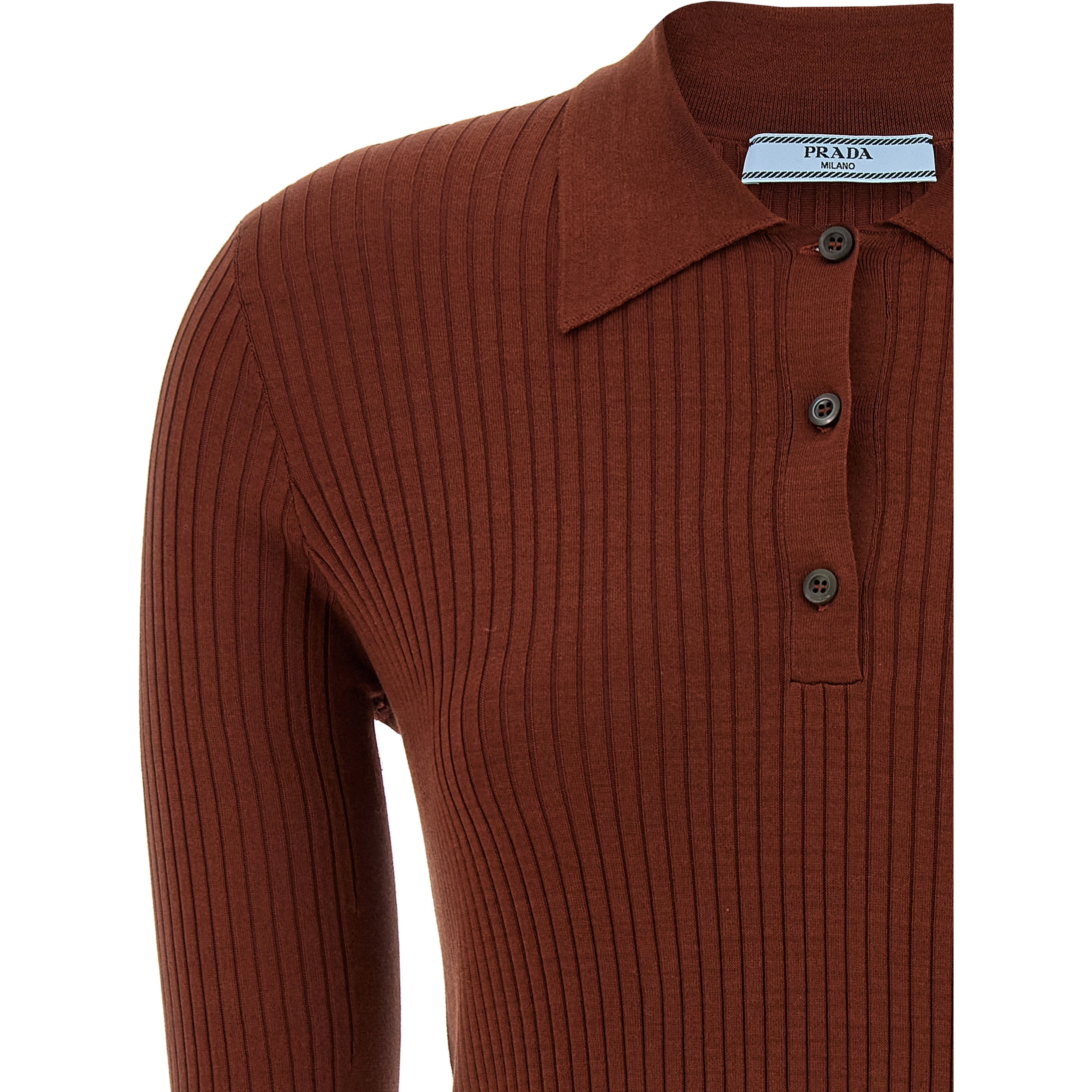 Brown Cotton Polo Shirt