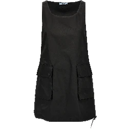Black Polyamide Short Dress