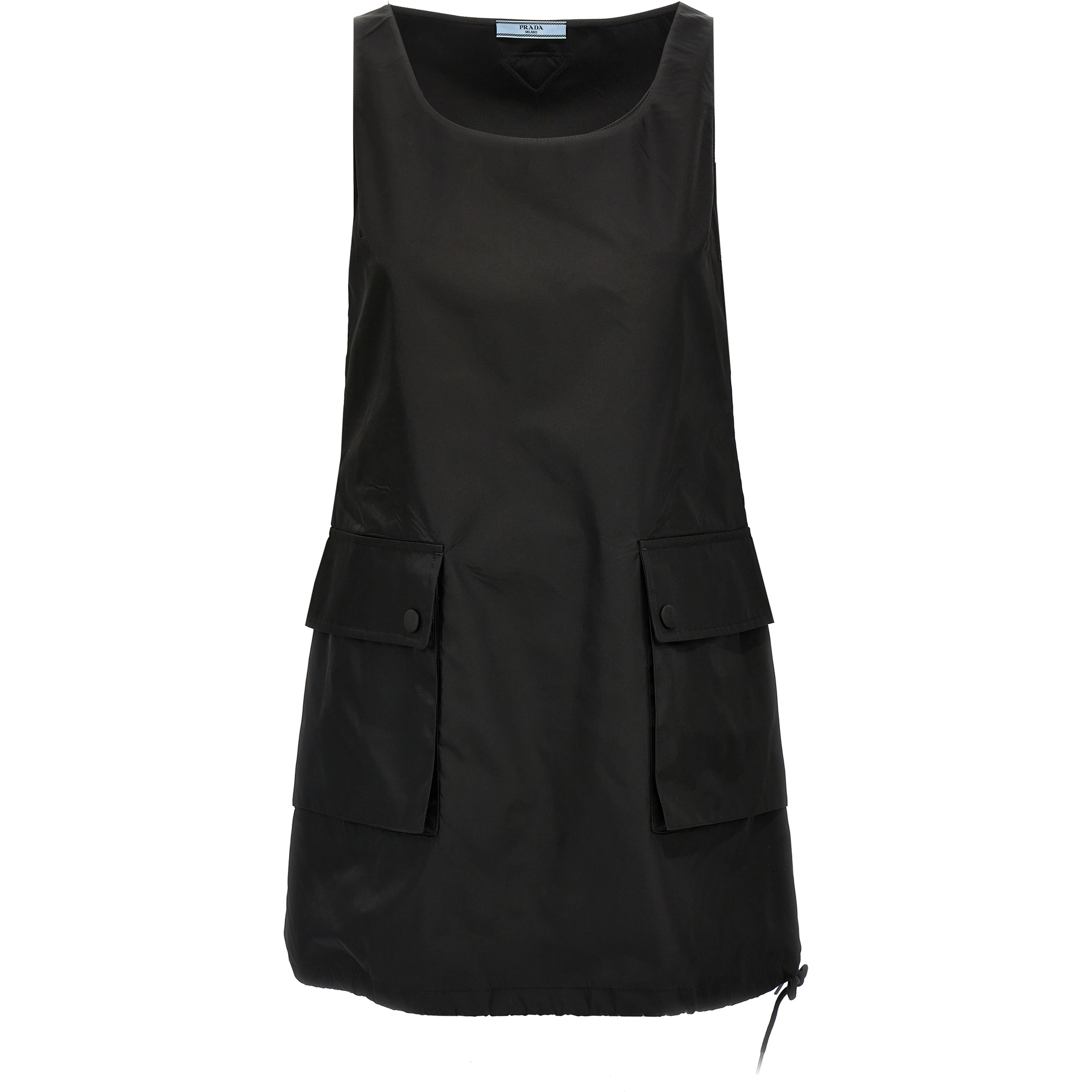 Black Polyamide Short Dress