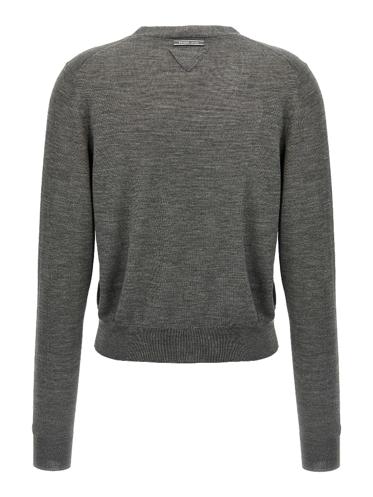 Gray Virgin Wool Cardigan alternative