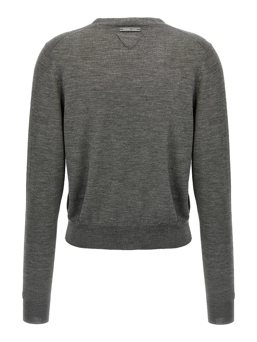 Gray Virgin Wool Cardigan
