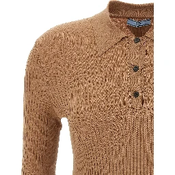 Beige Cotton Polo Shirt