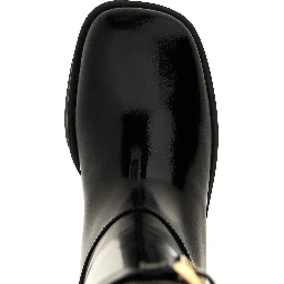 Black Calfskin Over The Knee