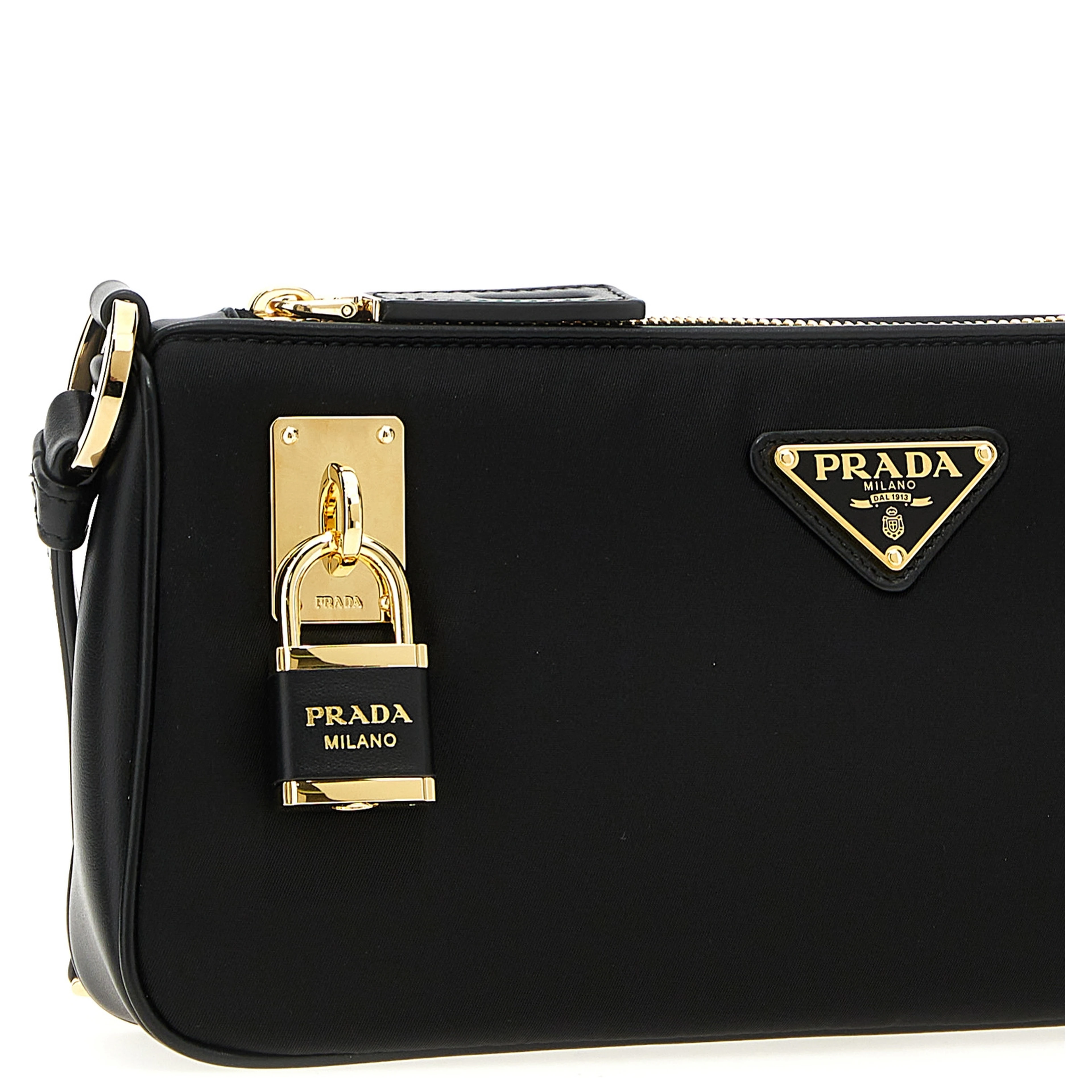 Black Polyamide Shoulder Bag