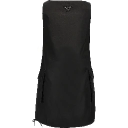 Black Polyamide Short Dress