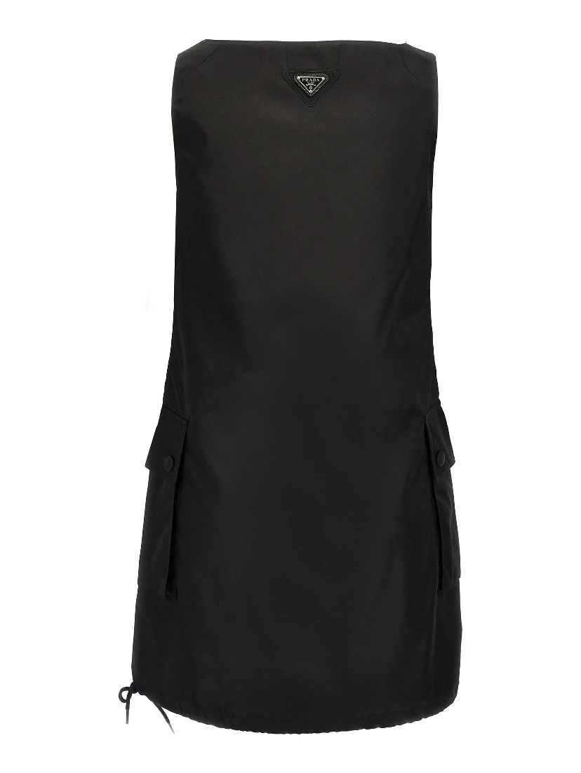 Black Polyamide Short Dress