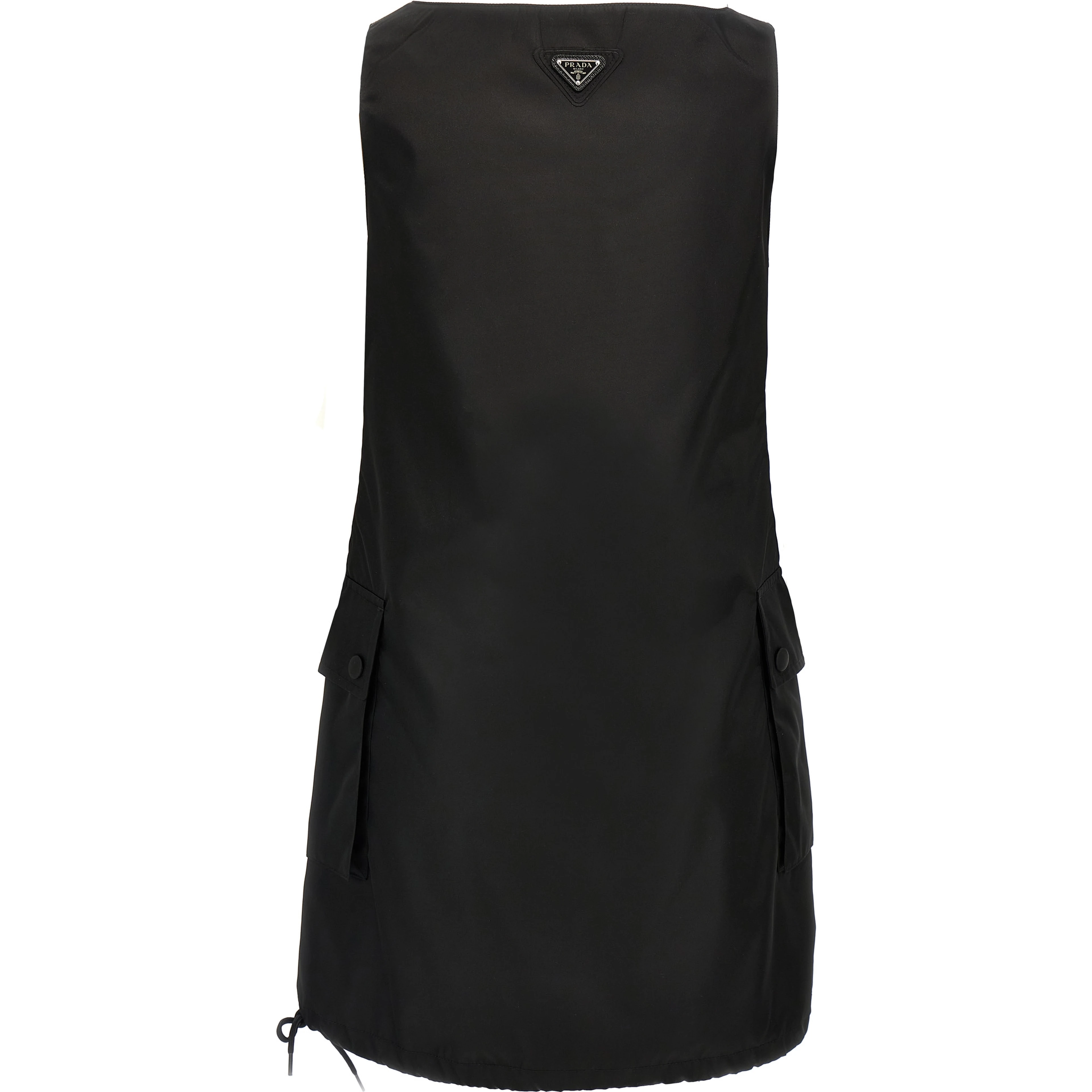 Black Polyamide Short Dress