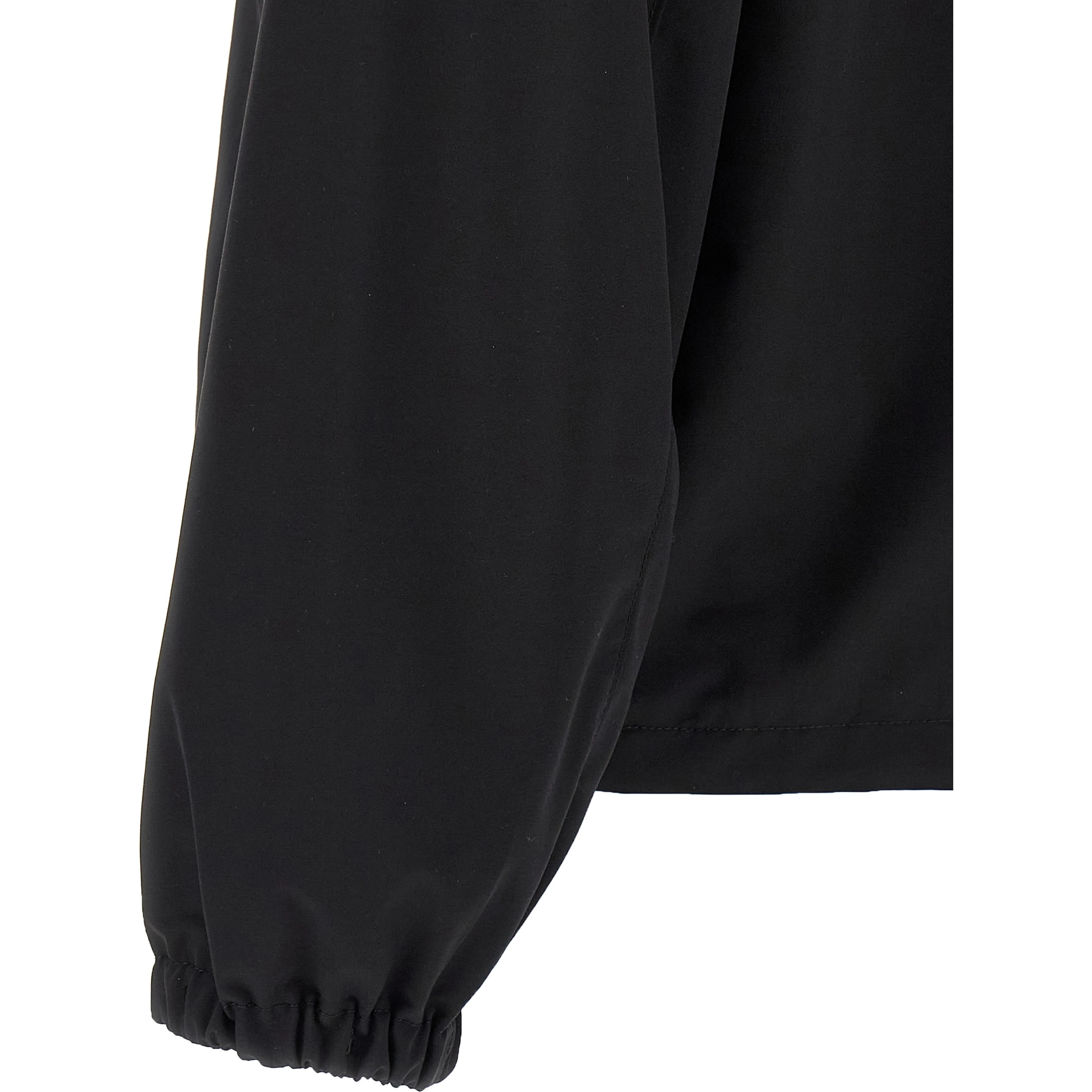 Black Virgin Wool Full-Length Jacket