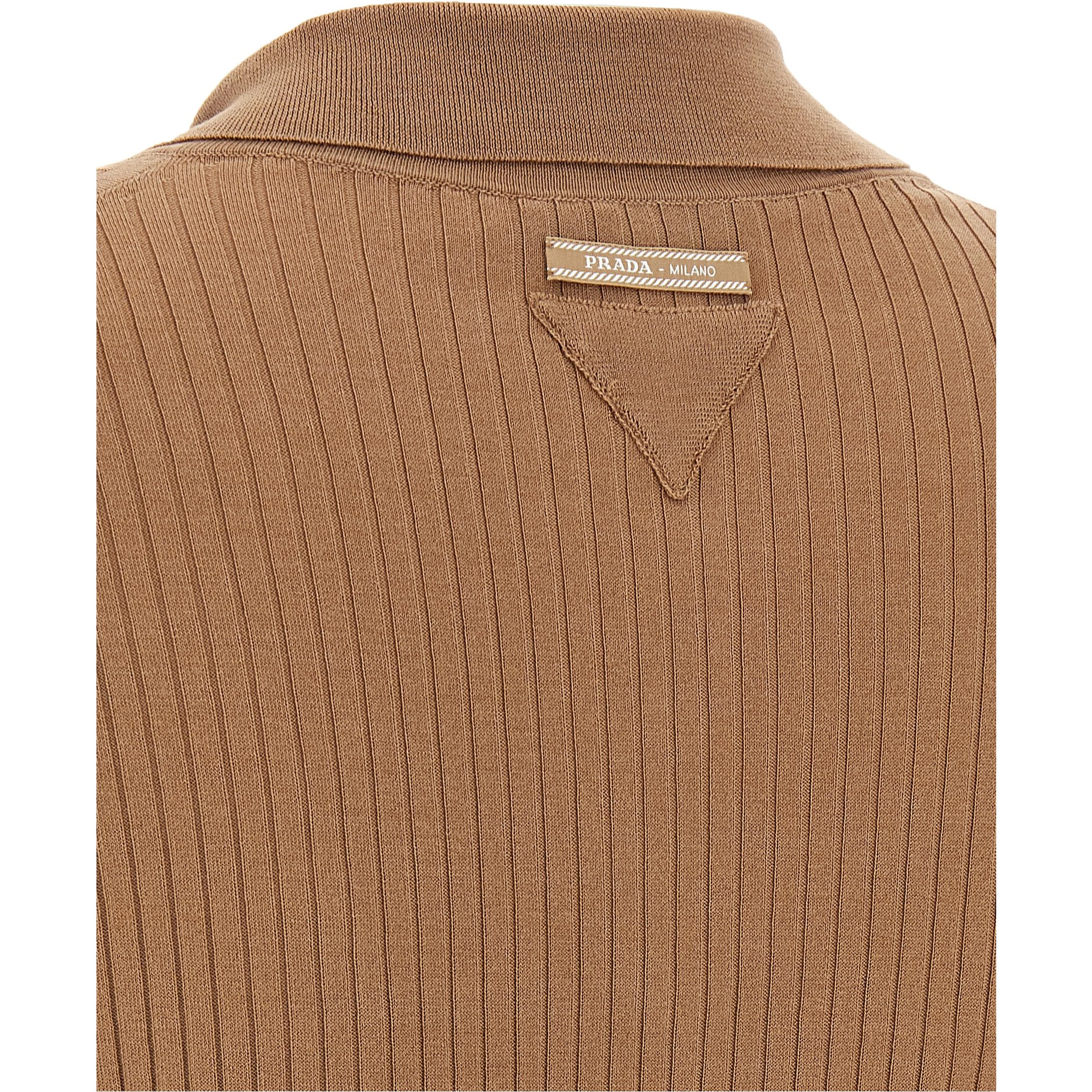 Beige Cotton Polo Shirt