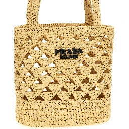 Beige Viscose Handbag