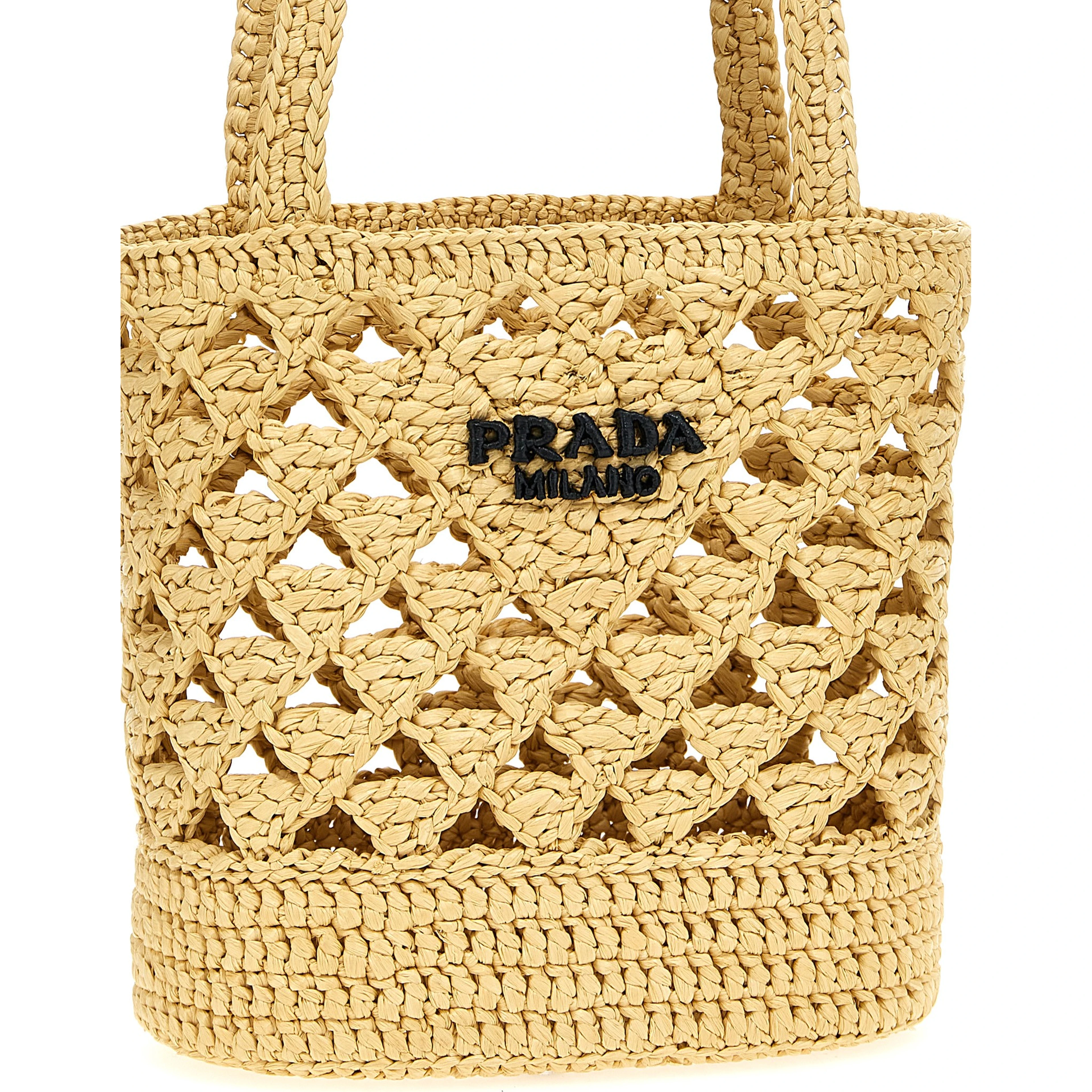 Beige Viscose Handbag