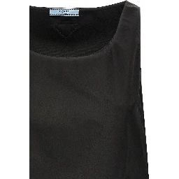 Black Polyamide Short Dress