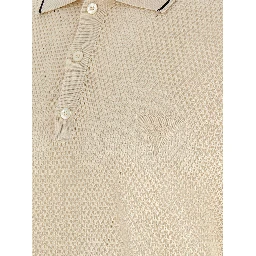 White Silk Polo Shirt