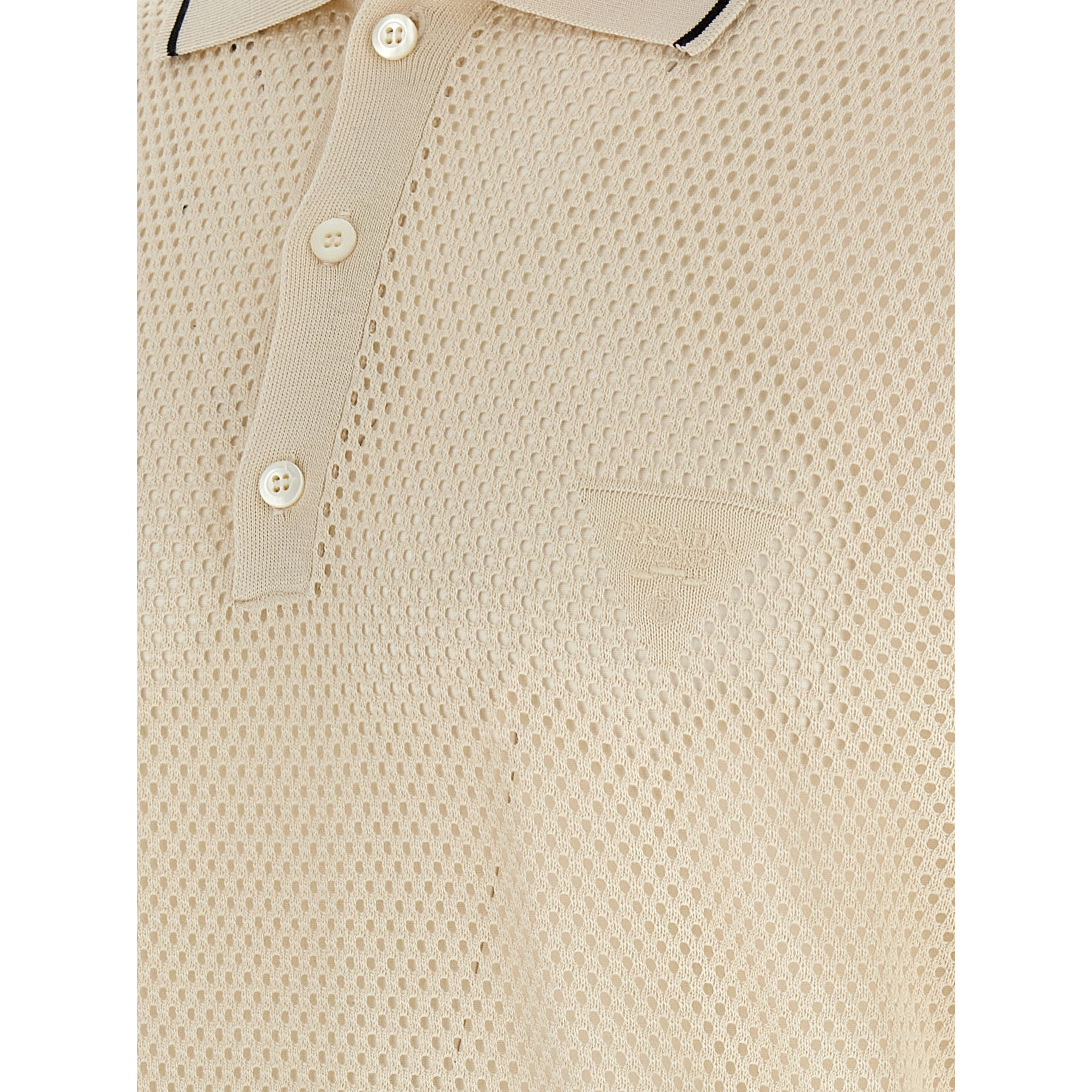 White Silk Polo Shirt