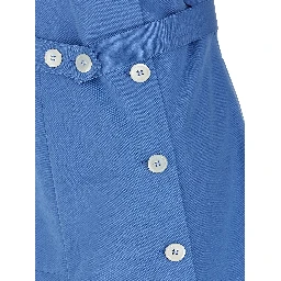 Blue Cotton Short Dress