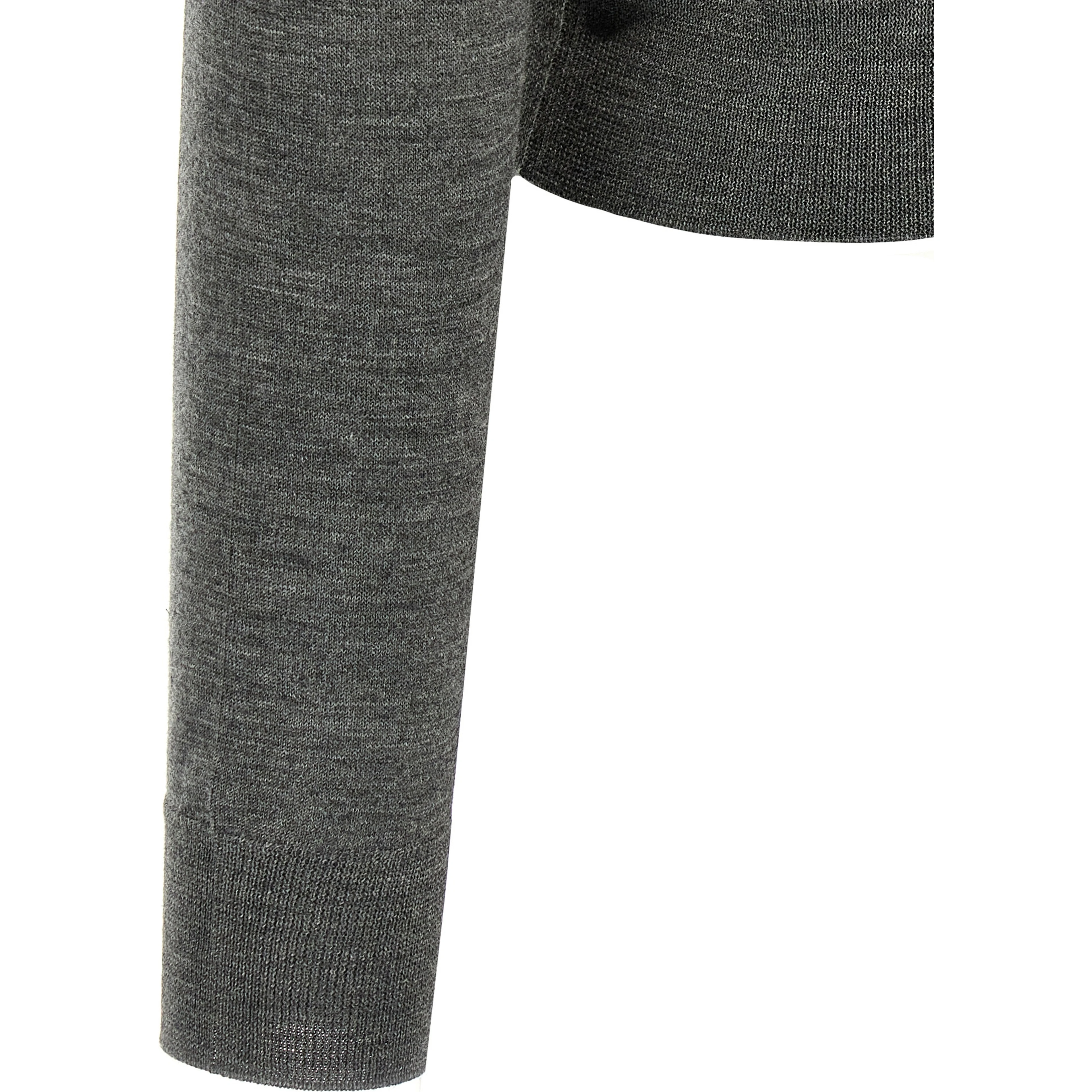 Gray Virgin Wool Cardigan
