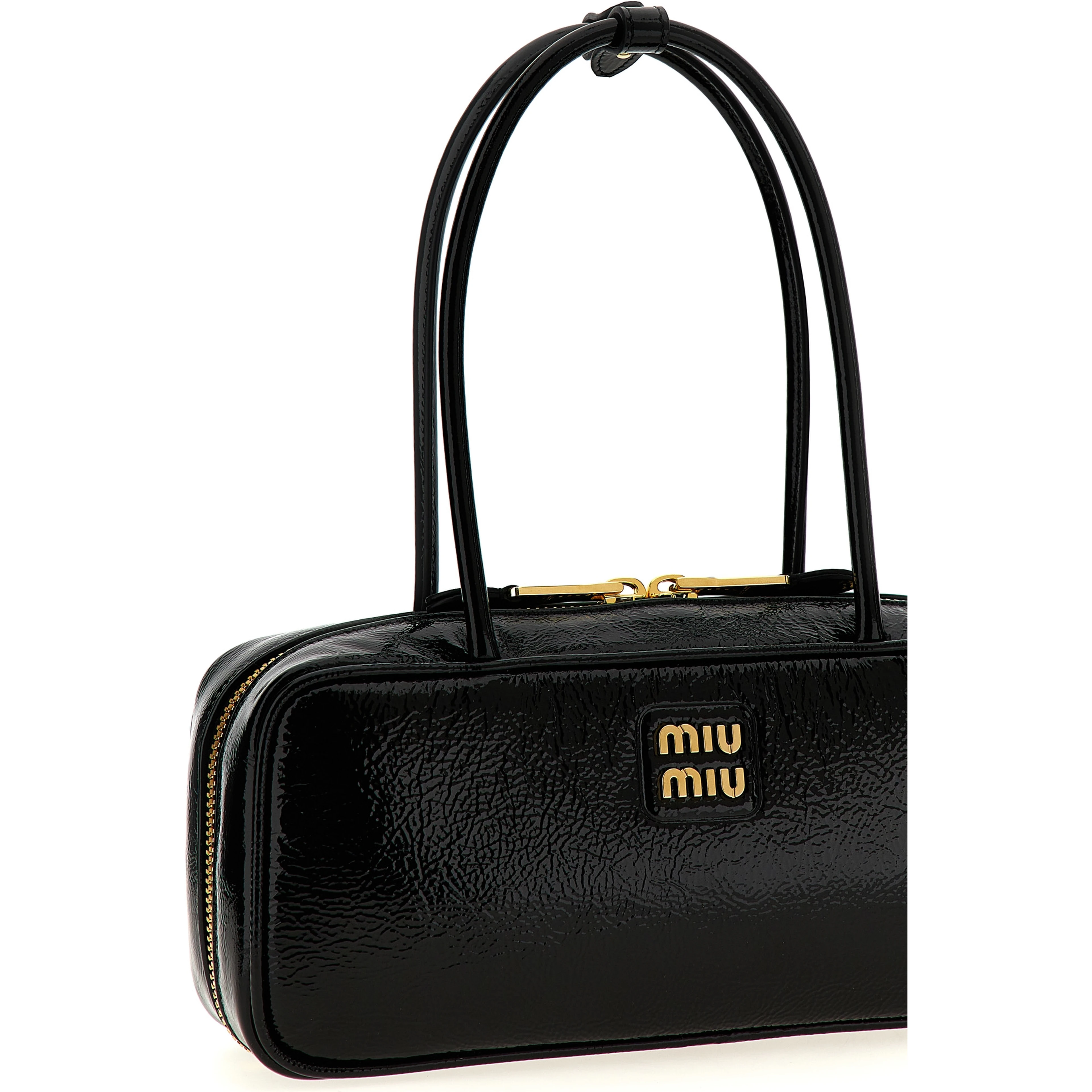 Black Lamb Leather Handbag