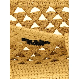 Beige Viscose Handbag