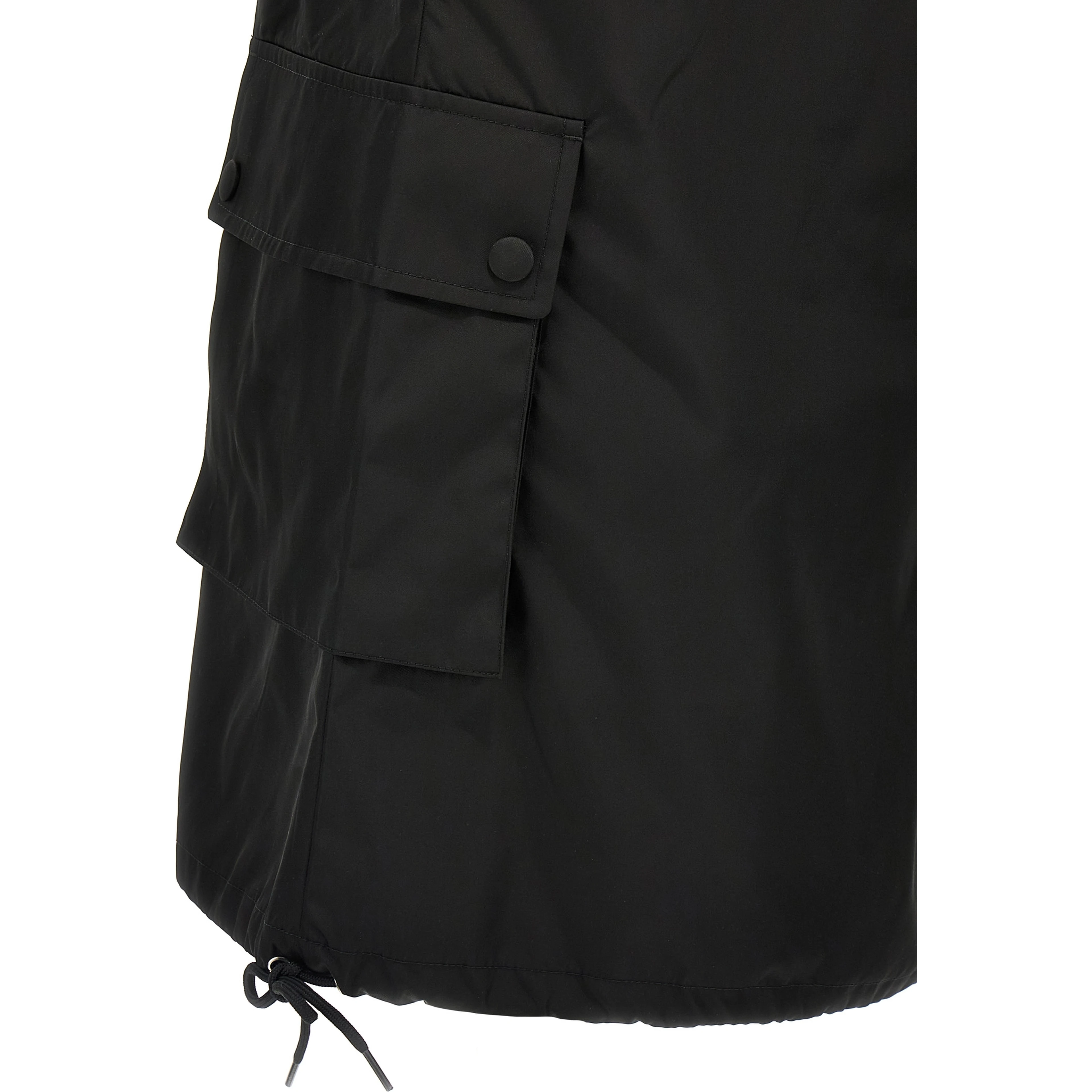 Black Polyamide Short Dress