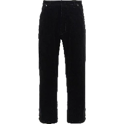 Black Cotton Casual Pants