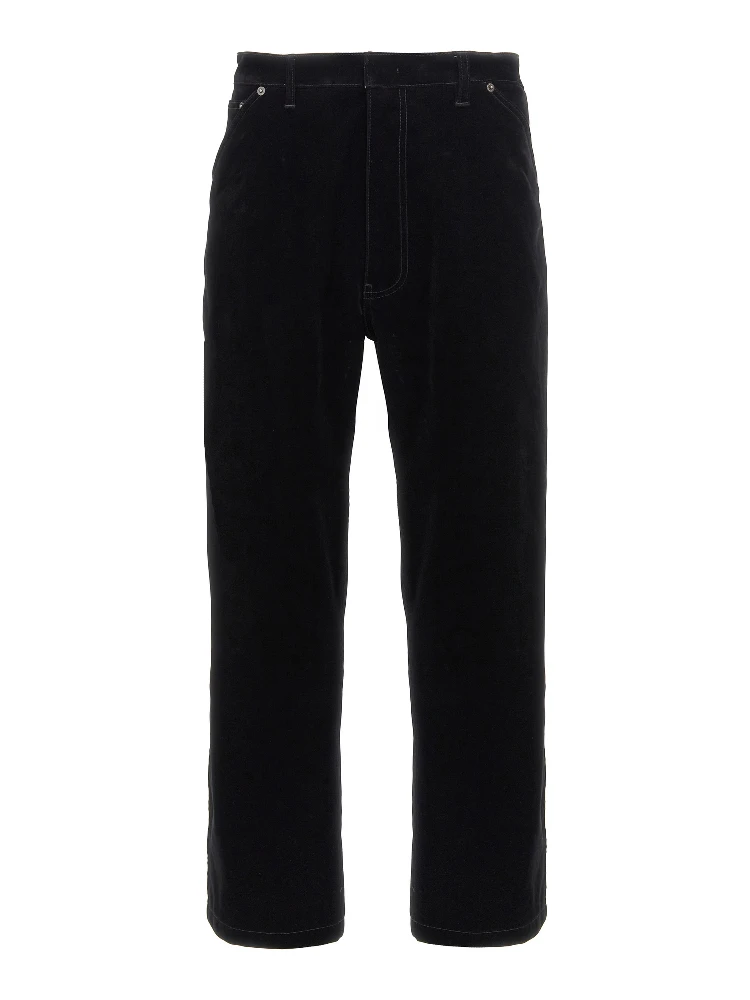 Black Cotton Casual Pants