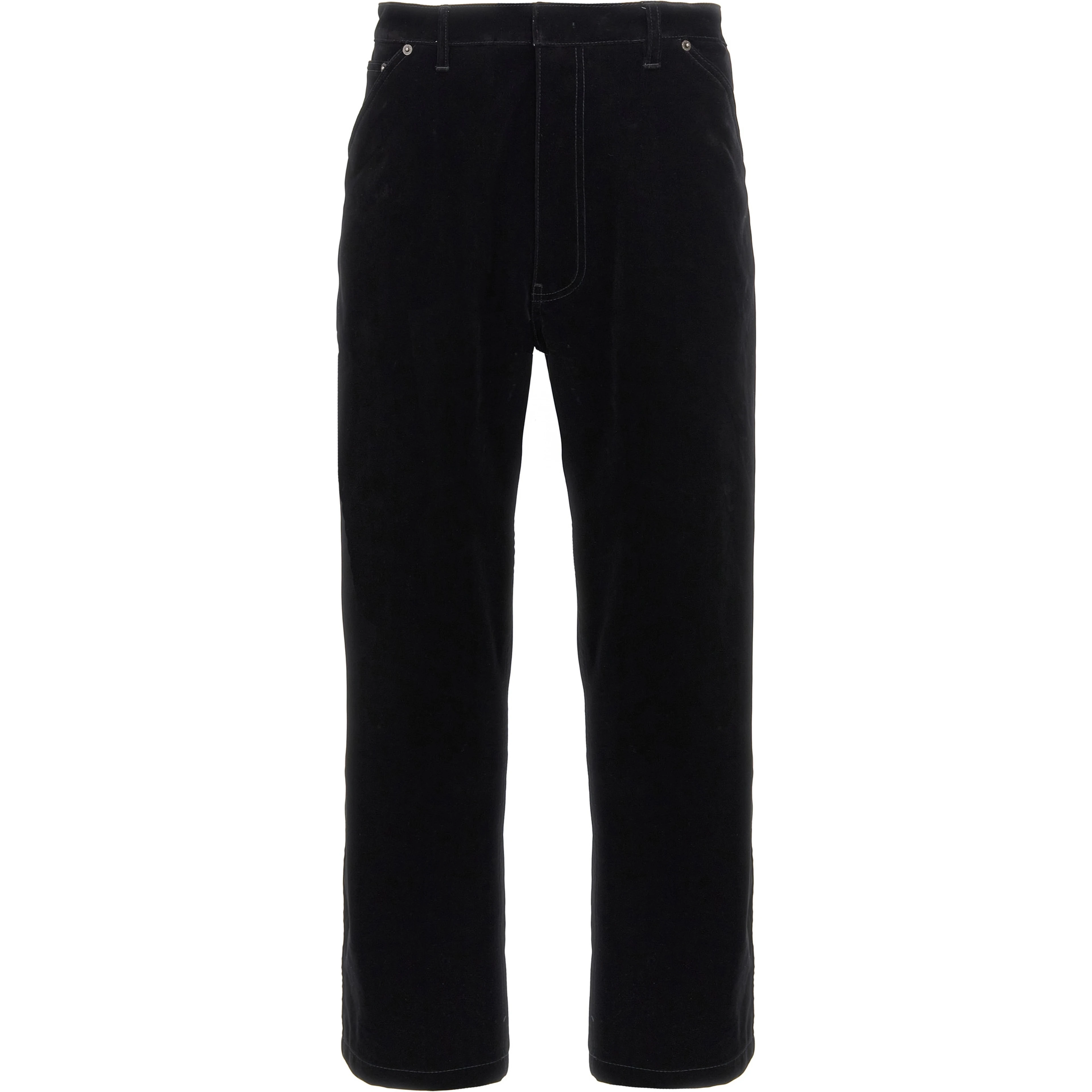 Black Cotton Casual Pants